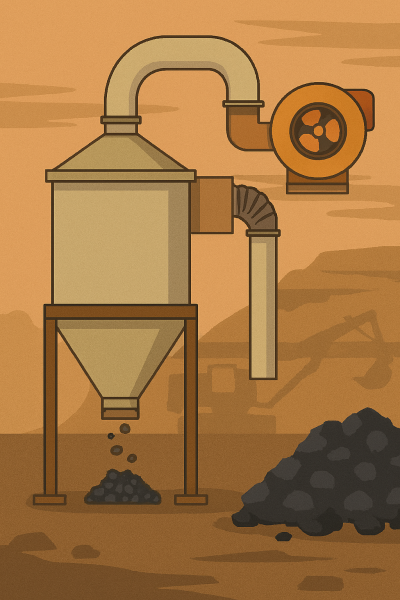 Bộ phân ly khí nén áp suất âm: Giải pháp mới cho tuyển khô than đá cứng