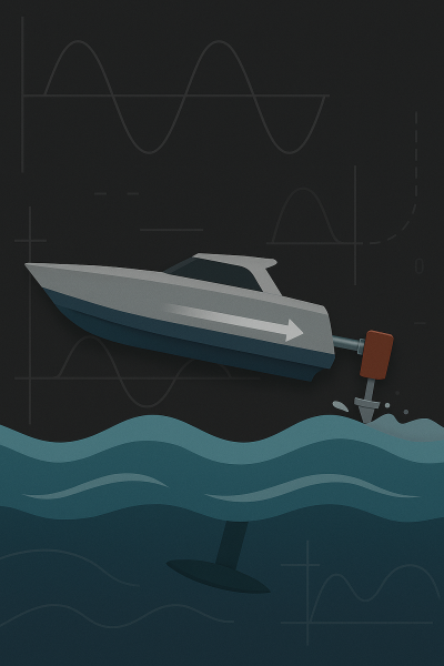 Điều khiển tàu lướt bằng tấm chỉnh hướng dẫn động khí nén