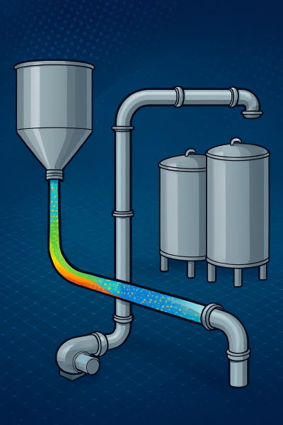 Mô phỏng và phân tích đặc tính dòng khí trong hệ thống vận chuyển khí nén sử dụng mô hình CFD cải tiến