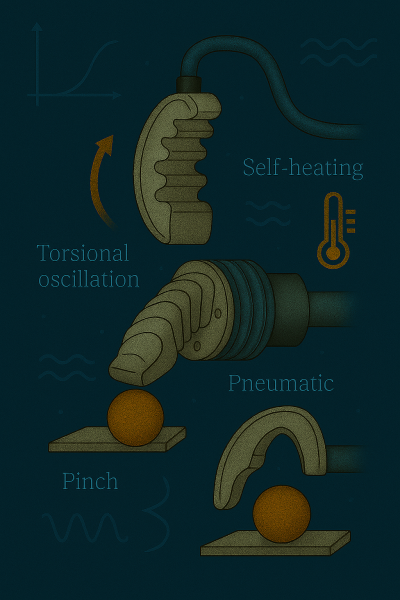Mô hình phân tích và tối ưu hóa ngón tay khí nén mềm dạng gợn sóng xét đến hiệu suất của kiểu kẹp chính xác và kiểu kẹp lực
