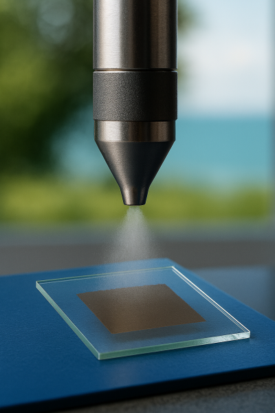 Nghiên cứu ảnh hưởng kích thước giọt lên hành vi phủ màng mỏng VO₂ bằng phương pháp phun siêu âm