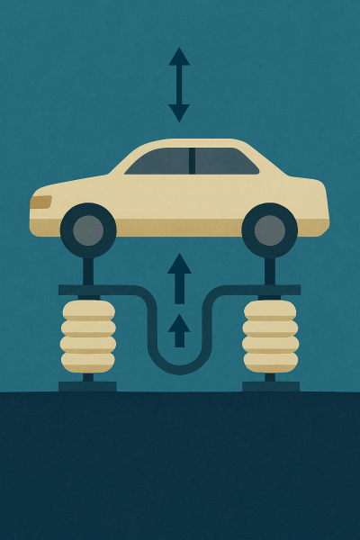 Mô hình hóa và tối ưu hóa hệ thống treo liên kết khí nén theo phương pháp điều khiển dao động dọc xe