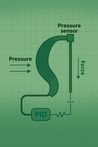 Thiết kế hệ thống điều khiển lực cho cơ nhân tạo khí nén sử dụng cảm biến áp suất
