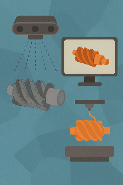 Nghiên cứu và ứng dụng công nghệ thiết kế ngược để xây dựng mô hình CAD 3D của cặp rôto trục vít trong máy nén khí