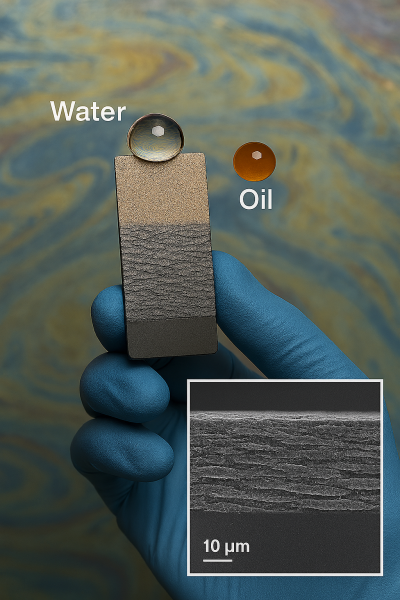 Lớp phủ composite graphene-epoxy mô phỏng cấu trúc xà cừ đảo chiều với khả năng chống ăn mòn vượt trội