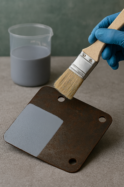 Bảo vệ chống ăn mòn cho thép cacbon bằng lớp phủ epoxy hệ nước chứa clay-Ce3+