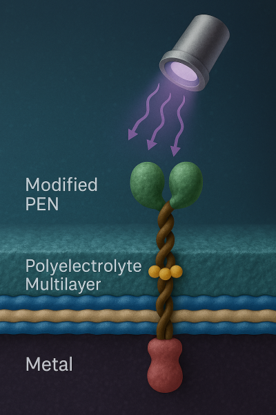 Biến tính bề mặt nền polyethylene naphthalate bằng chiếu xạ UV và lắp ghép đa lớp: ứng dụng trong mạ điện hóa không dòng