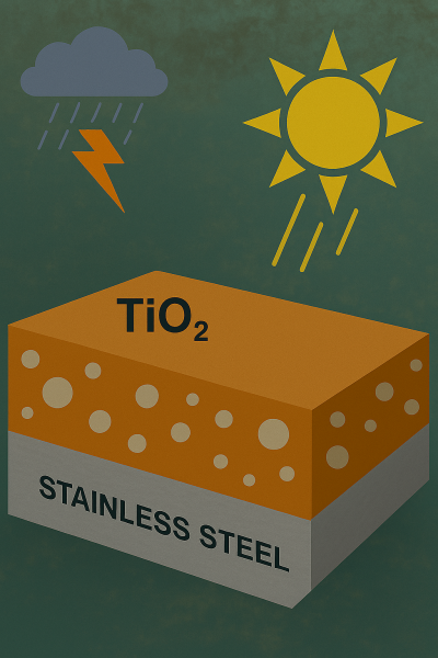 Phân tích ảnh hưởng của lớp phủ nano TiO₂ lên khả năng chống ăn mòn và đặc tính quang xúc tác của thép không gỉ