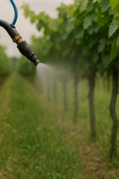 Phát triển chiến lược giảm trôi thuốc trong phun khí nén tại vườn nho: Đánh giá các thông số ảnh hưởng đến kích thước giọt