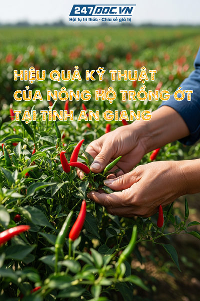 Hiệu quả kỹ thuật của nông hộ trồng ớt tại tỉnh An Giang