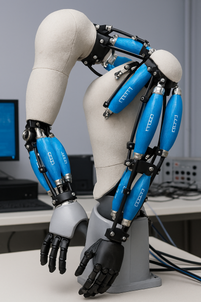 Điều khiển thích nghi mới cho chuyển động với cánh tay nhân hình sử dụng cơ nhân tạo khí nén