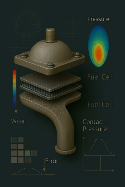 Nghiên cứu phân bố áp suất tiếp xúc trên lớp khuếch tán khí của pin nhiên liệu với tấm ép khí nén