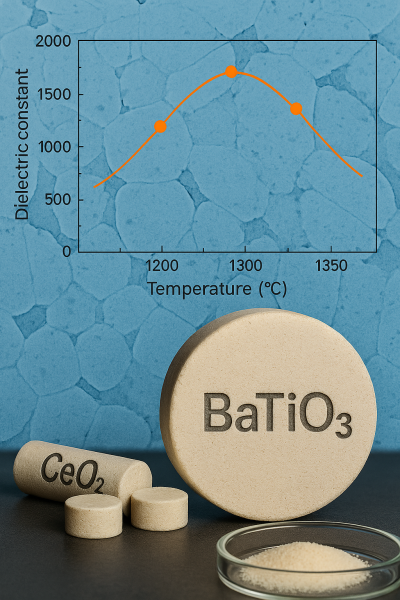 Ảnh hưởng của nhiệt độ thiêu kết đến cấu trúc và tính chất điện của gốm BaTiO₃ pha tạp CeO₂