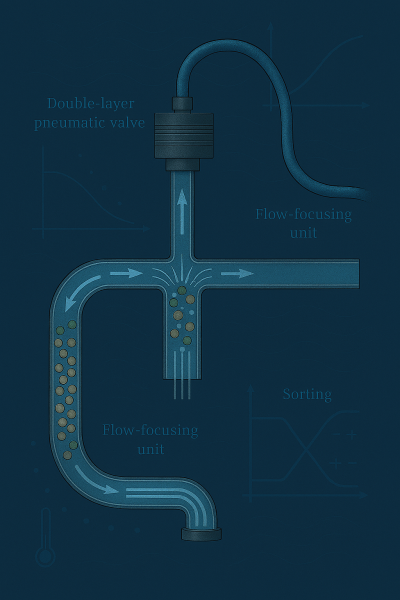 Chiến lược cải tiến bộ phân loại vi lưu sử dụng van khí nén hai lớp
