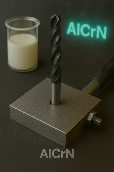 Nghiên cứu ảnh hưởng của lớp phủ AlCrN lên mũi khoan thép gió khi gia công thép không gỉ SUS304